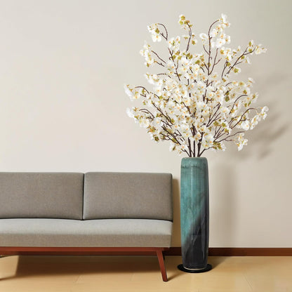 4Pcs Cherry Blossom Branches Artificial Flowers for Spring Summer Indoor Decoration,Faux Long Stem Artificial Flowers for Wedding Home Office Bedroom Party Table Centerpieces Decor (Pink)