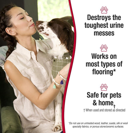 Urine Destroyer Plus for Dogs, Enzymatic Formula Tough on Strong Dog Urine and The Yellow Sticky Residue, 1 Gal