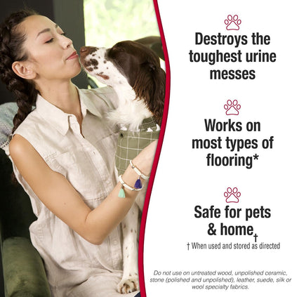 Urine Destroyer Plus for Dogs, Enzymatic Formula Tough on Strong Dog Urine and The Yellow Sticky Residue, 1 Gal