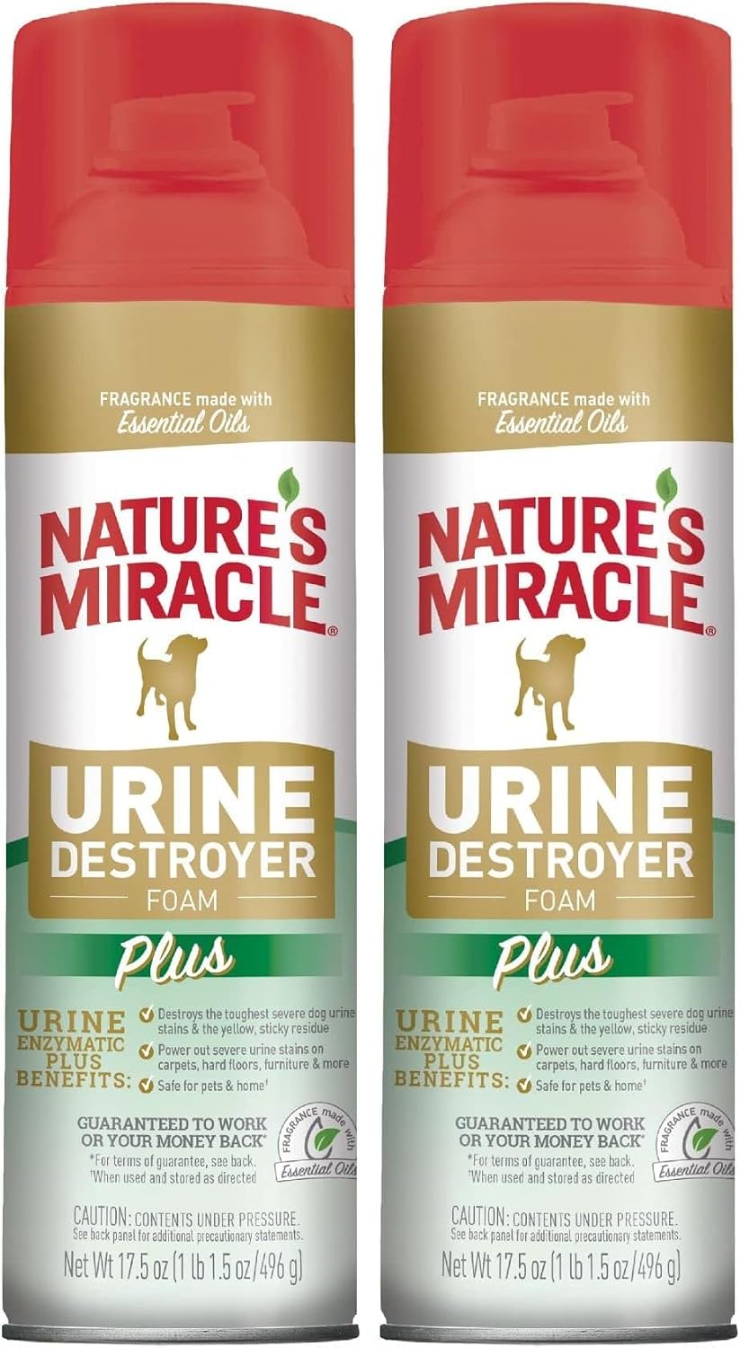 Urine Destroyer Plus for Dogs, Enzymatic Formula Tough on Strong Dog Urine and The Yellow Sticky Residue, 1 Gal