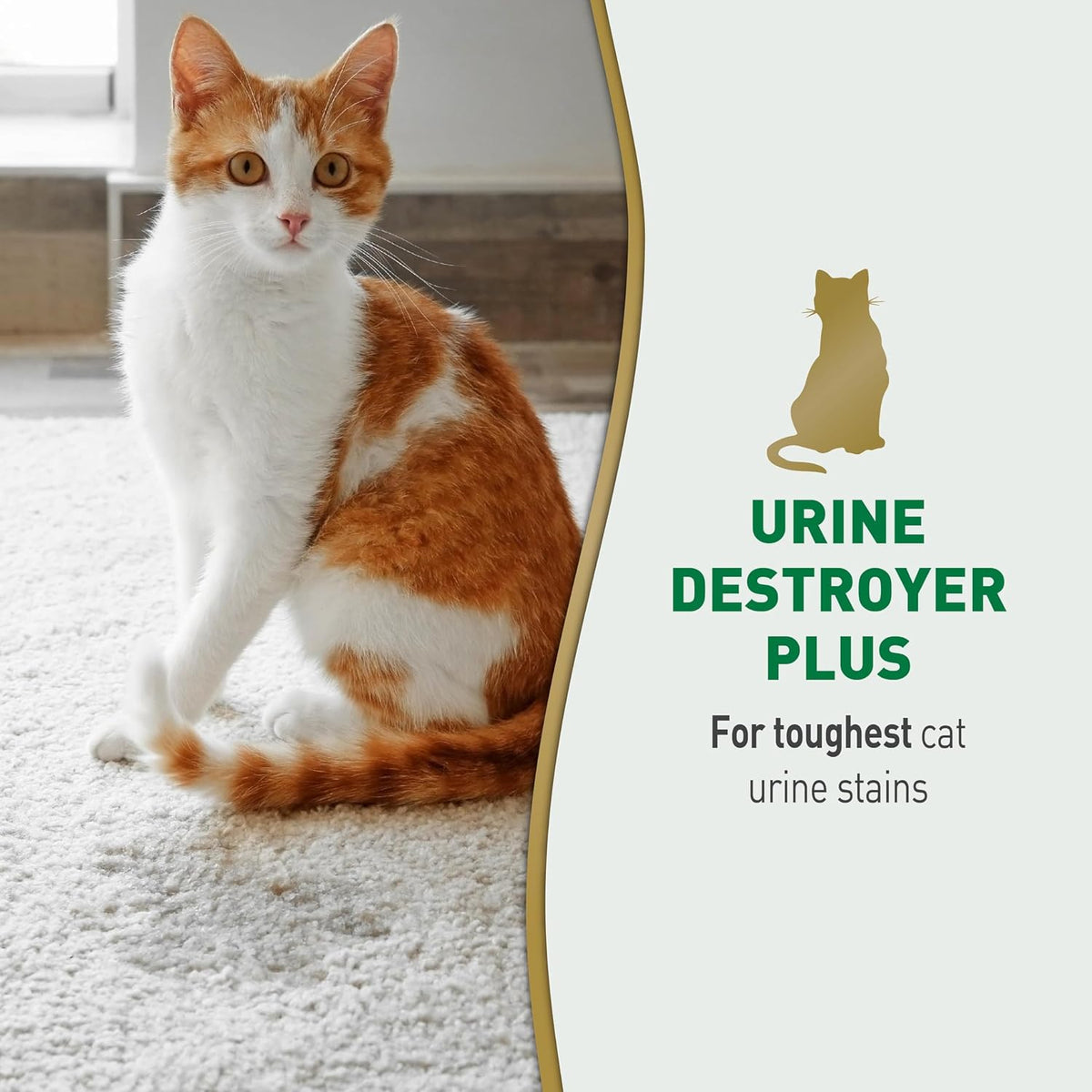 Urine Destroyer Plus for Dogs, Enzymatic Formula Tough on Strong Dog Urine and The Yellow Sticky Residue, 1 Gal
