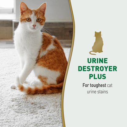 Urine Destroyer Plus for Dogs, Enzymatic Formula Tough on Strong Dog Urine and The Yellow Sticky Residue, 1 Gal