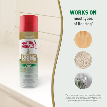 Urine Destroyer Plus for Dogs, Enzymatic Formula Tough on Strong Dog Urine and The Yellow Sticky Residue, 1 Gal