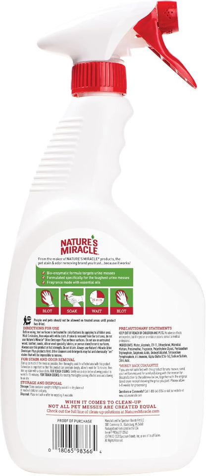 Urine Destroyer Plus for Dogs, Enzymatic Formula Tough on Strong Dog Urine and The Yellow Sticky Residue, 1 Gal