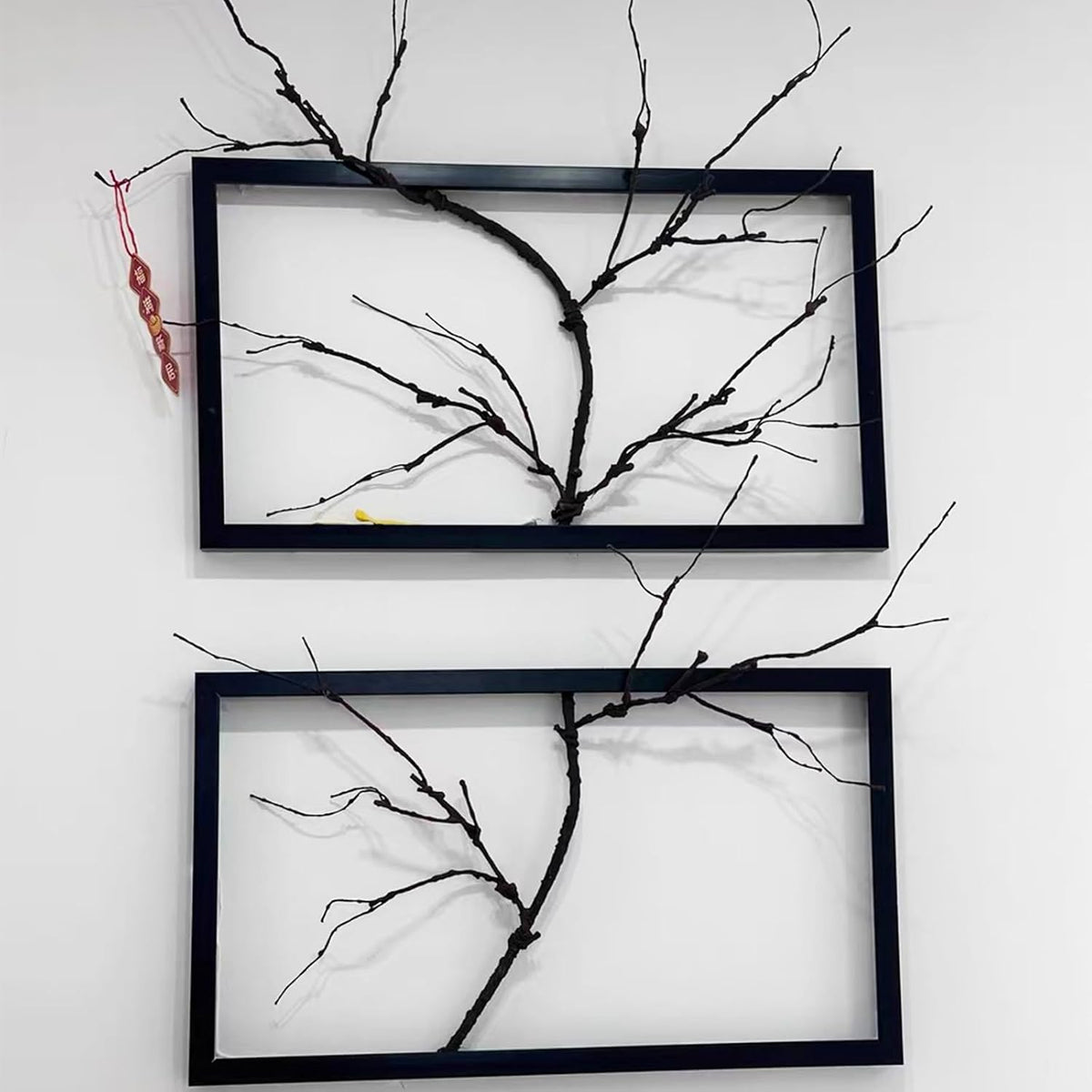 4pcs 63in Black Bendable Fake Halloween Tree Branches Wall Decor