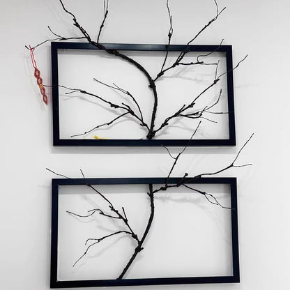 4pcs 63in Black Bendable Fake Halloween Tree Branches Wall Decor