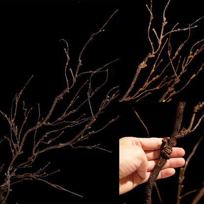 4pcs 63in Black Bendable Fake Halloween Tree Branches Wall Decor