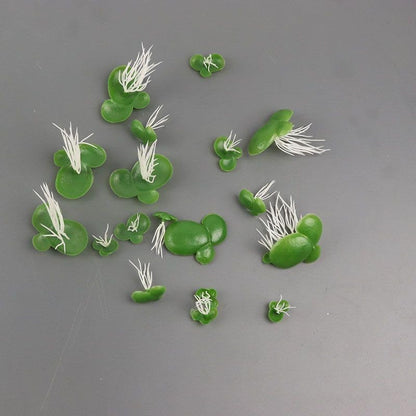 54 Pack Floating Aquarium Plants Artificial Plastic Fake Duckweed Simulation (3 Size)