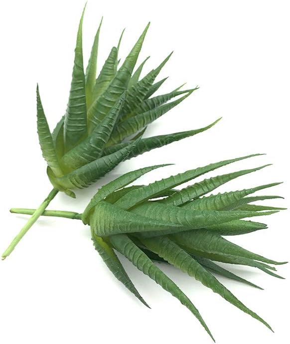2 PCS Mini Artificial Succulents Plants Unpotted Faux Cactus Fake Succulent Bouquet Arrangements Faux Plants DIY for Garden Decor Home Decoration Greenery Set (Mini Cactus)