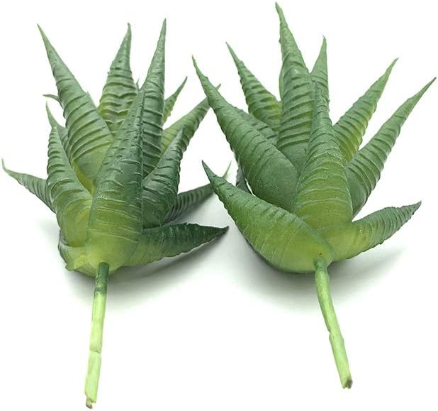 2 PCS Mini Artificial Succulents Plants Unpotted Faux Cactus Fake Succulent Bouquet Arrangements Faux Plants DIY for Garden Decor Home Decoration Greenery Set (Mini Cactus)