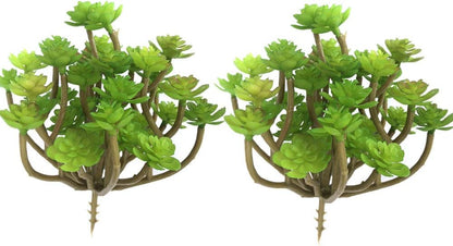 2 PCS Mini Artificial Succulents Plants Unpotted Faux Cactus Fake Succulent Bouquet Arrangements Faux Plants DIY for Garden Decor Home Decoration Greenery Set (Mini Cactus)