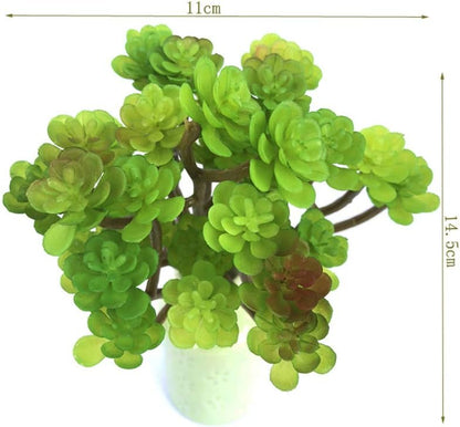 2 PCS Mini Artificial Succulents Plants Unpotted Faux Cactus Fake Succulent Bouquet Arrangements Faux Plants DIY for Garden Decor Home Decoration Greenery Set (Mini Cactus)