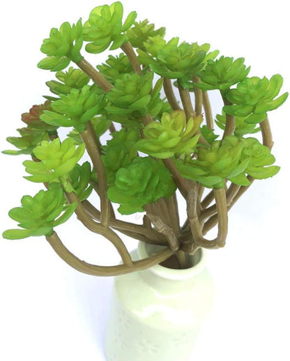 2 PCS Mini Artificial Succulents Plants Unpotted Faux Cactus Fake Succulent Bouquet Arrangements Faux Plants DIY for Garden Decor Home Decoration Greenery Set (Mini Cactus)