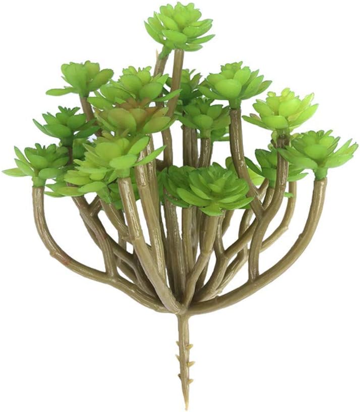2 PCS Mini Artificial Succulents Plants Unpotted Faux Cactus Fake Succulent Bouquet Arrangements Faux Plants DIY for Garden Decor Home Decoration Greenery Set (Mini Cactus)