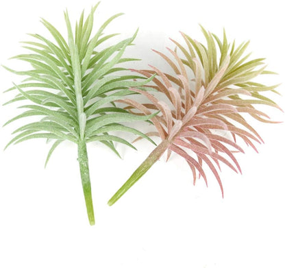2 PCS Mini Artificial Succulents Plants Unpotted Faux Cactus Fake Succulent Bouquet Arrangements Faux Plants DIY for Garden Decor Home Decoration Greenery Set (Mini Cactus)