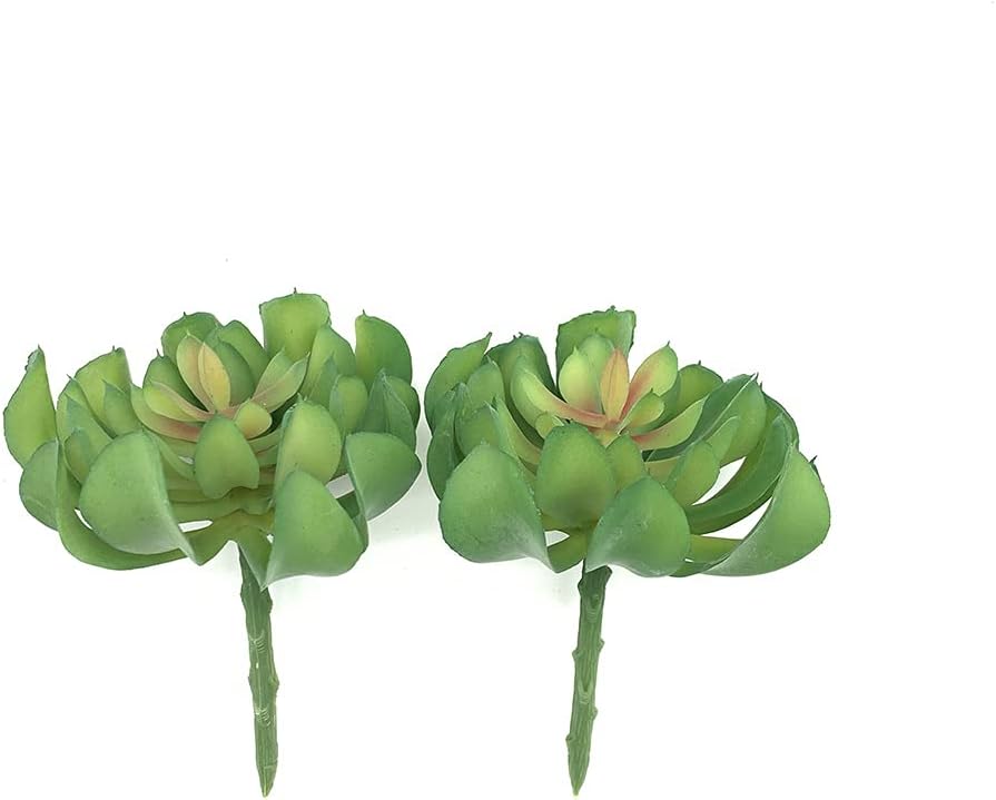 2 PCS Mini Artificial Succulents Plants Unpotted Faux Cactus Fake Succulent Bouquet Arrangements Faux Plants DIY for Garden Decor Home Decoration Greenery Set (Mini Cactus)
