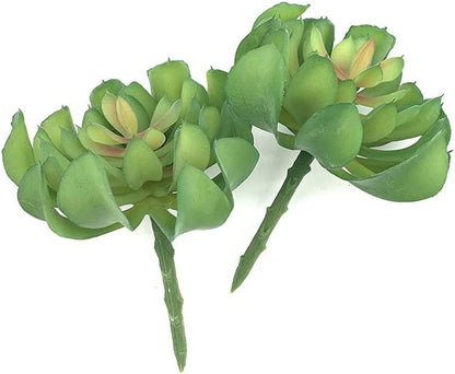 2 PCS Mini Artificial Succulents Plants Unpotted Faux Cactus Fake Succulent Bouquet Arrangements Faux Plants DIY for Garden Decor Home Decoration Greenery Set (Mini Cactus)