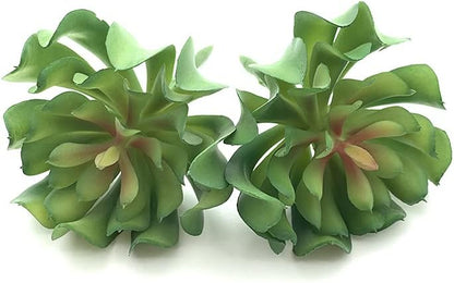 2 PCS Mini Artificial Succulents Plants Unpotted Faux Cactus Fake Succulent Bouquet Arrangements Faux Plants DIY for Garden Decor Home Decoration Greenery Set (Mini Cactus)