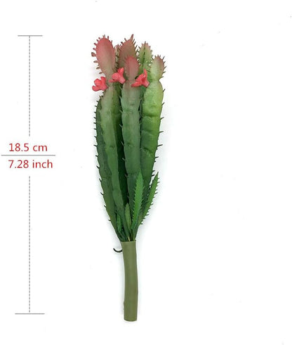 2 PCS Mini Artificial Succulents Plants Unpotted Faux Cactus Fake Succulent Bouquet Arrangements Faux Plants DIY for Garden Decor Home Decoration Greenery Set (Mini Cactus)