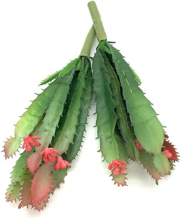 2 PCS Mini Artificial Succulents Plants Unpotted Faux Cactus Fake Succulent Bouquet Arrangements Faux Plants DIY for Garden Decor Home Decoration Greenery Set (Mini Cactus)