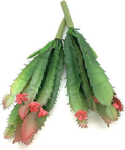 2 PCS Mini Artificial Succulents Plants Unpotted Faux Cactus Fake Succulent Bouquet Arrangements Faux Plants DIY for Garden Decor Home Decoration Greenery Set (Mini Cactus)