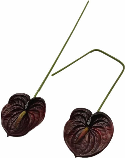 8pcs Artificial Anthurium Flowers Lifelike Flower 5.5" Head for Table Centerpieces Bridal Wedding Festival Christmas Hotel Home Floral Decor (champagn)