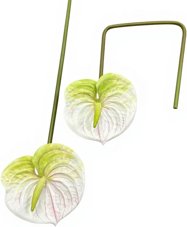 8pcs Artificial Anthurium Flowers Lifelike Flower 5.5" Head for Table Centerpieces Bridal Wedding Festival Christmas Hotel Home Floral Decor (champagn)