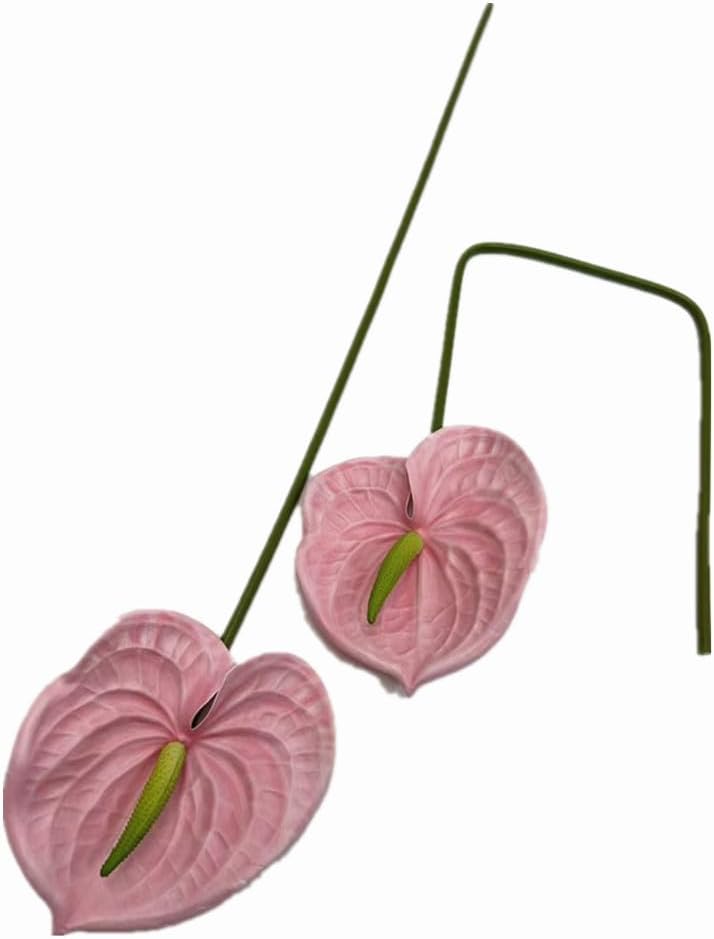 8pcs Artificial Anthurium Flowers Lifelike Flower 5.5" Head for Table Centerpieces Bridal Wedding Festival Christmas Hotel Home Floral Decor (champagn)