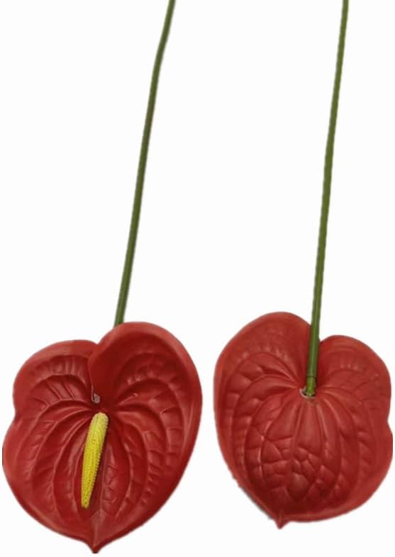 8pcs Artificial Anthurium Flowers Lifelike Flower 5.5" Head for Table Centerpieces Bridal Wedding Festival Christmas Hotel Home Floral Decor (champagn)