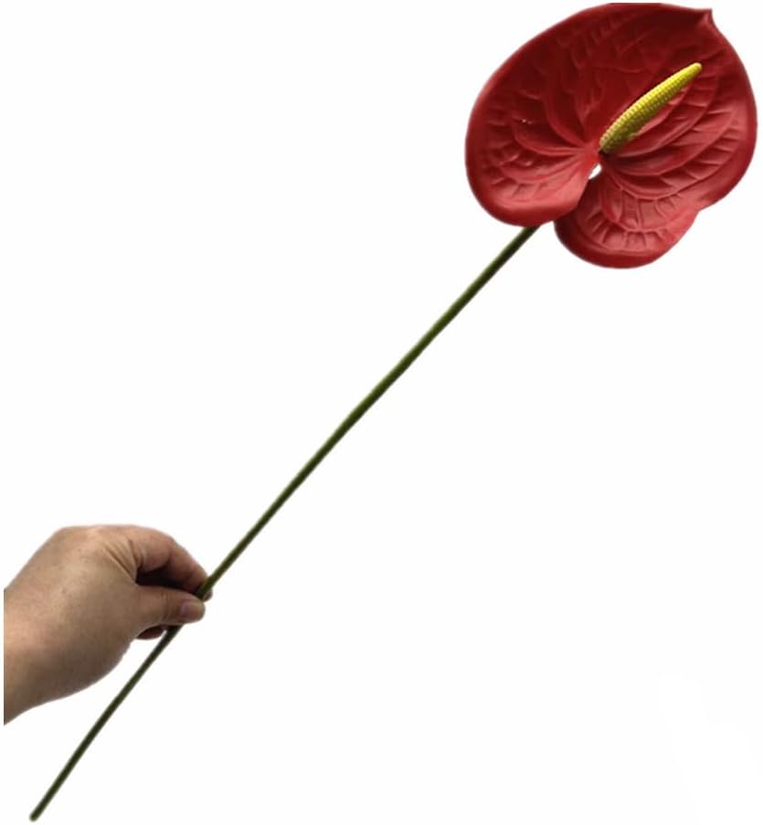 8pcs Artificial Anthurium Flowers Lifelike Flower 5.5" Head for Table Centerpieces Bridal Wedding Festival Christmas Hotel Home Floral Decor (champagn)