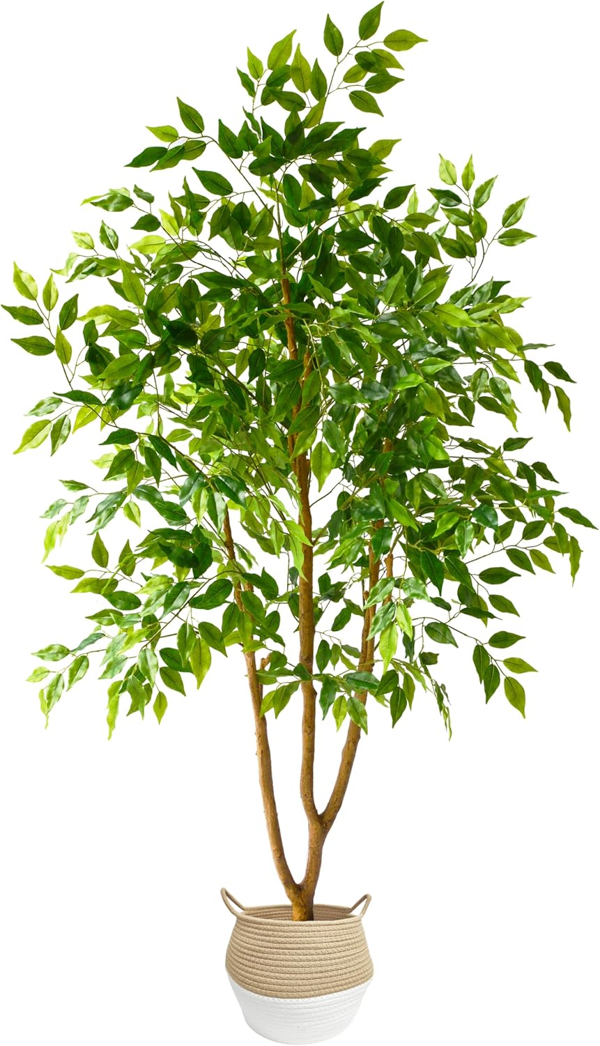 Fake Dracaena Tree 5ft Tall Artificial Plant with Woven Basket