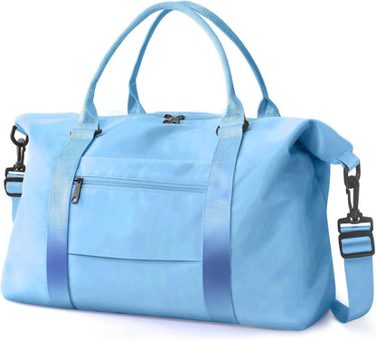 Travel Duffle Bag, Waterproof Weekender Bag Carry On Tote Bags for Women, Travel Essentials Sport Gym Bag for Men, Hospital Bag for Labor and Delivery, Overnight Bag Luggage Bag with Trolley Sleeve