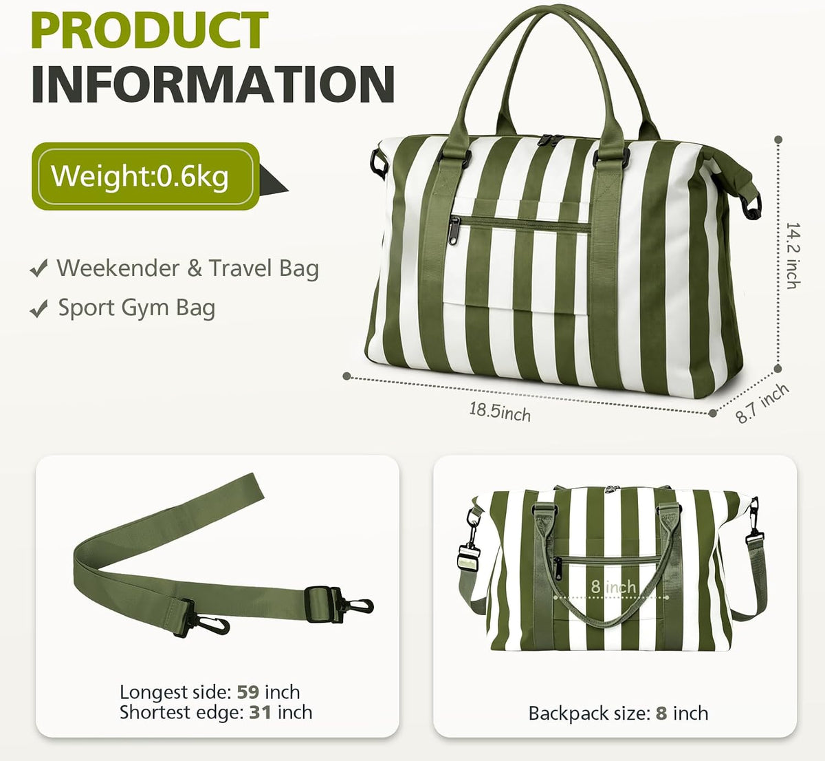 Travel Duffle Bag, Waterproof Weekender Bag Carry On Tote Bags for Women, Travel Essentials Sport Gym Bag for Men, Hospital Bag for Labor and Delivery, Overnight Bag Luggage Bag with Trolley Sleeve