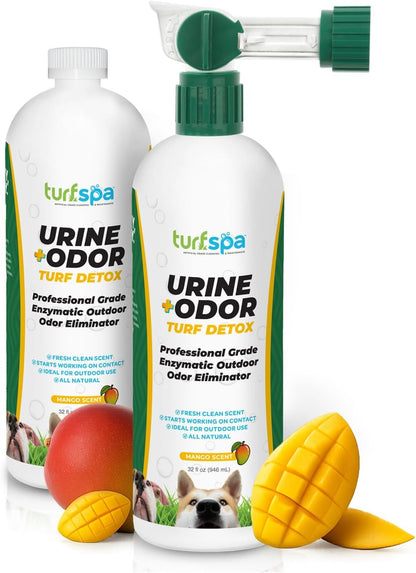 Urine & Odor Turf Detox: 32 oz Mango Scented Professional Enzyme Cleaner & Odor Eliminator for Artificial Grass, Turf, Concrete & Patios, Pet Urine Enzymatic Cleaner for Dogs & Cats