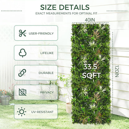 54x120 in (45 Sqft) Artificial Greenery Boxwood Hedge Roll