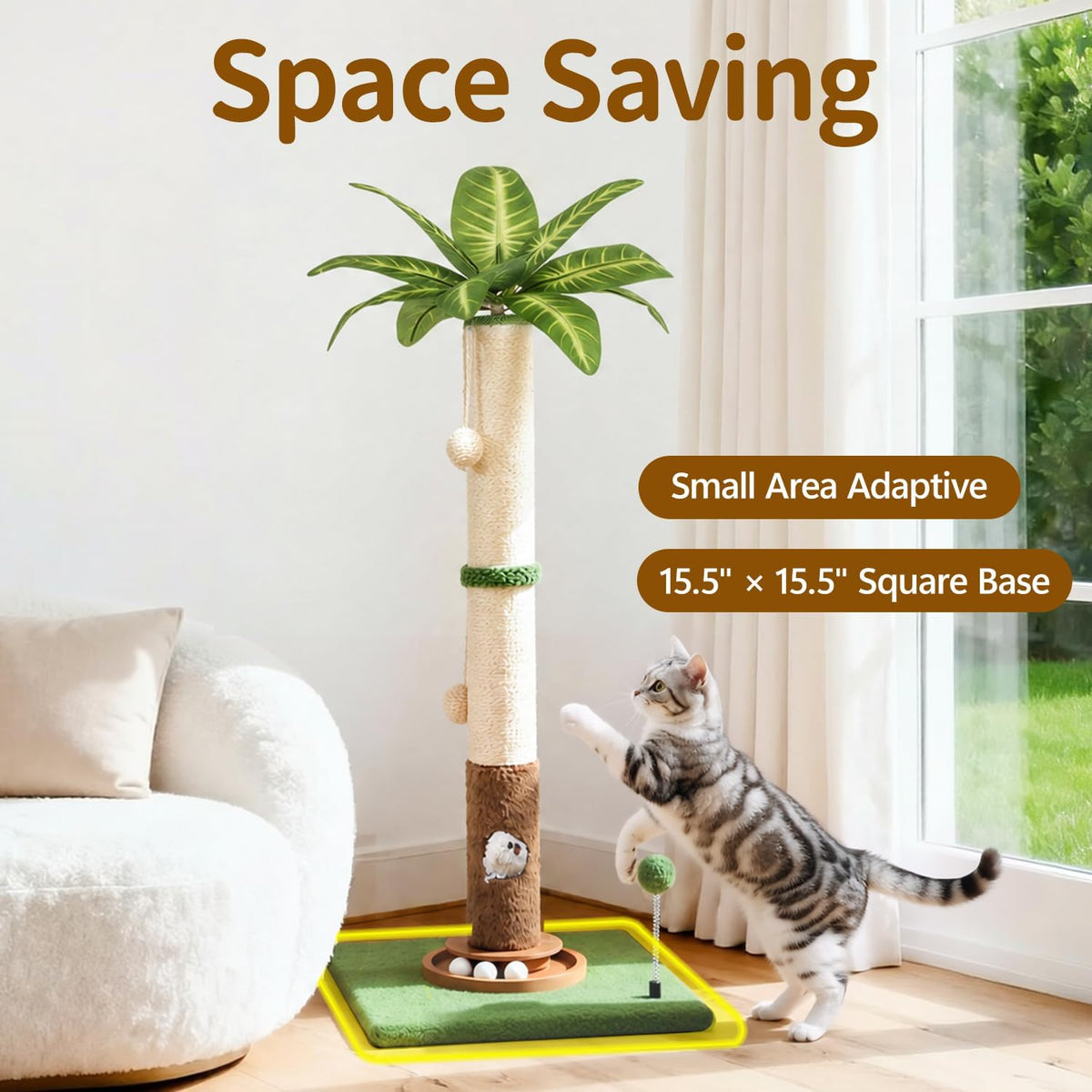 41" Cat Tree Tower Condo Scratch Post Stand for Indoor Small Cats