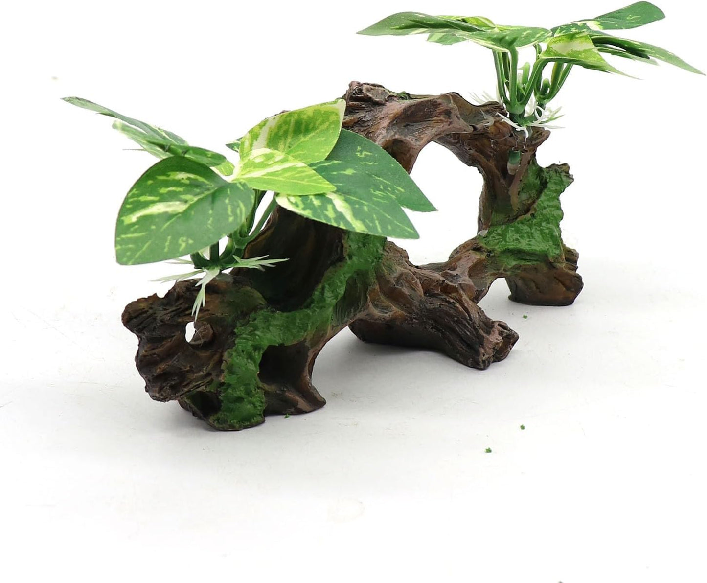 Aquarium Decor Ornaments Artifical Driftwood Cave Fish Tank Decorations Silk Aquarium Plants for Betta Fish Tank Accessories