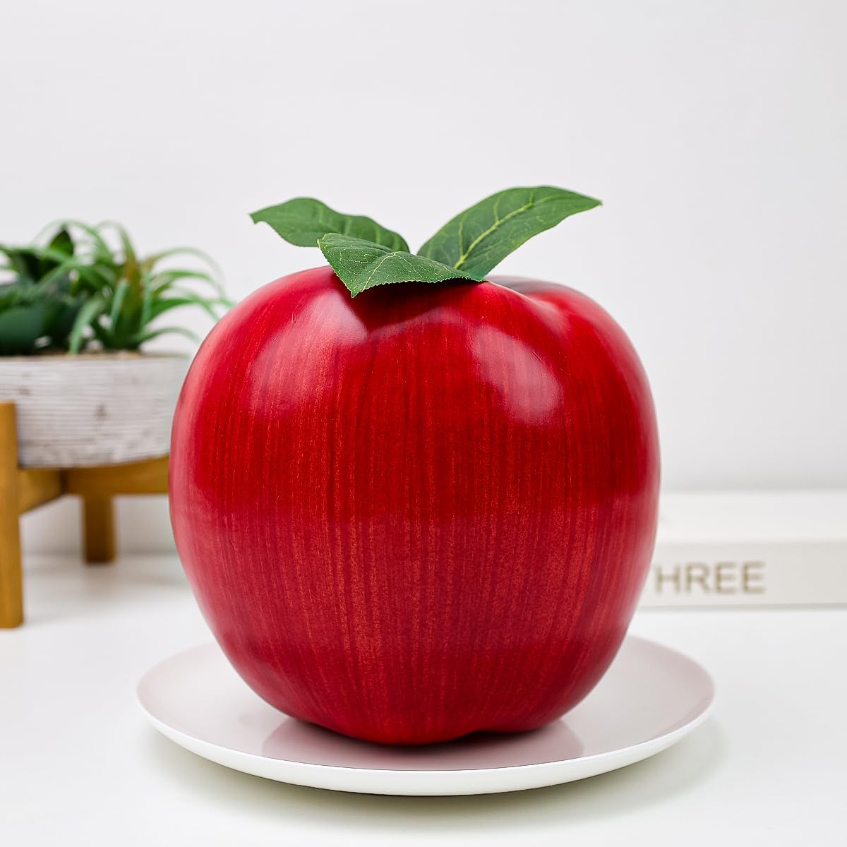7.4 Inch Large Artificial Apple Fake Fruits Delicious Red Apples