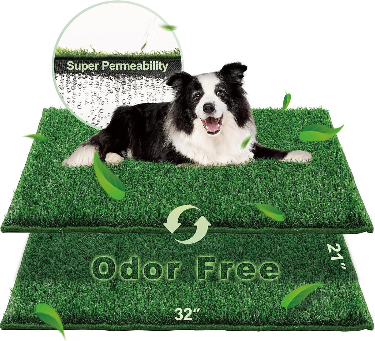 Grass Pee Pads for Dogs Potty, Artificial Grass Patch Odor Free