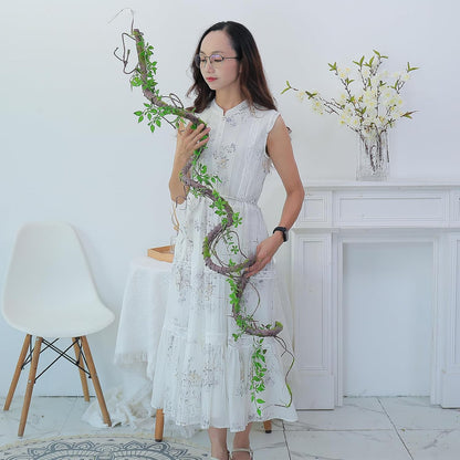 71 Inch Bendable Artificial Tree Vines Twine Branches Moss Greenery Plants Reptile Climbing Garland Twigs for Outdoor Camping Garden Wall Pipes Hanging Halloween Christmas Yules Decoration