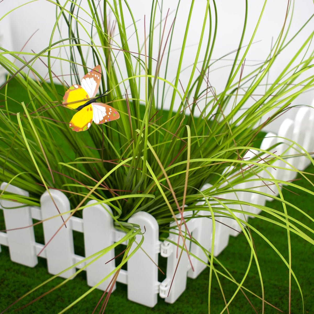 20PCS Artificial Grass Plant，UV Resistant Artificial Greenery Stems