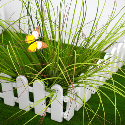 20PCS Artificial Grass Plant，UV Resistant Artificial Greenery Stems