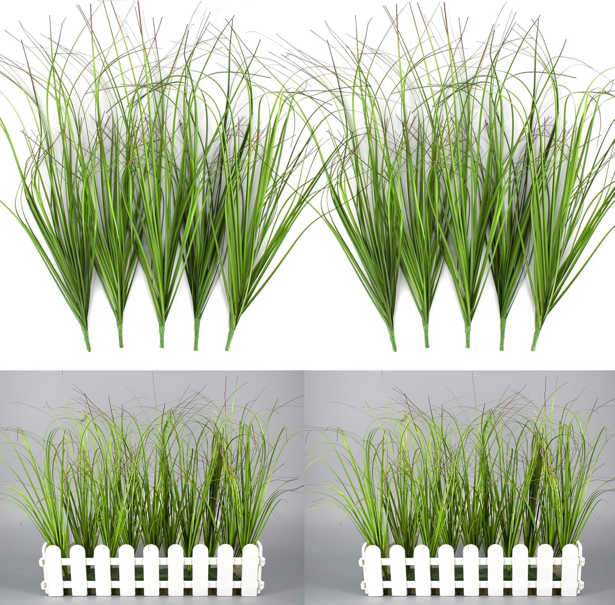 20PCS Artificial Grass Plant，UV Resistant Artificial Greenery Stems