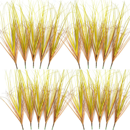 20PCS Artificial Grass Plant，UV Resistant Artificial Greenery Stems