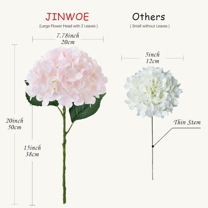 JINWOE Fall Boho Hydrangea Artificial Flowers,4PCS 21" Silk Real Touch Flowers, Faux Flowers Fake Artificial Hydrangeas with Stems for Bouquet Table Centerpieces Halloween
