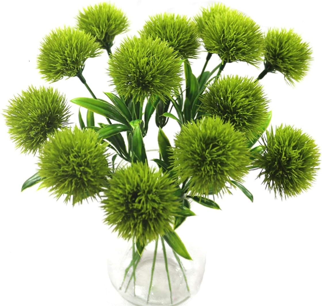 10 Pcs Dandelion Artificial Flowers Plants Bouquet Plastic Flower for Home Decoration/Wedding Decor (Yellow)