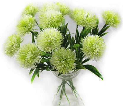 10 Pcs Dandelion Artificial Flowers Plants Bouquet Plastic Flower for Home Decoration/Wedding Decor (Yellow)