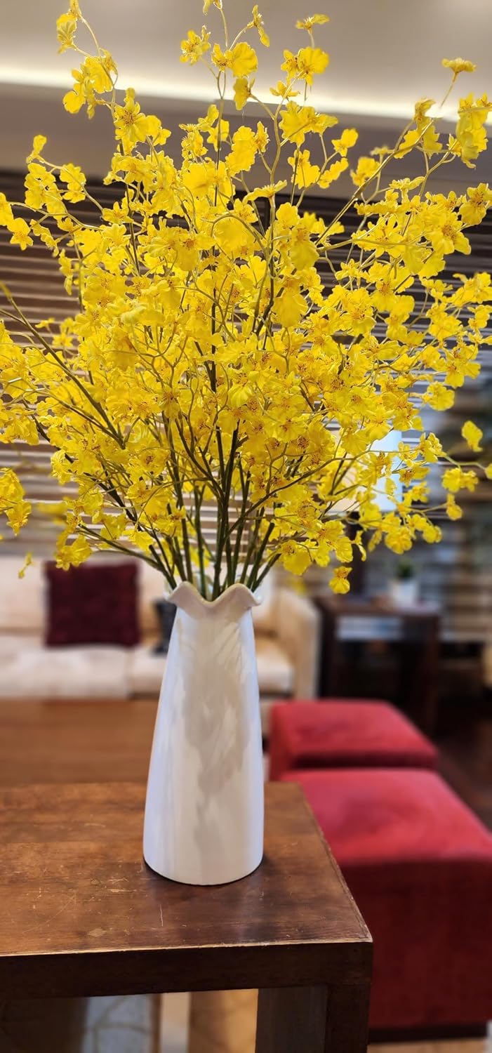 8 Pack Artificial Cherry Blossom Branches - 20 Inch Real Touch Silk Flowers with Bendable Stems for Vase, Wedding, Home Office Decor, Spring Floral, Party & Event Decor (Blush Pink Gradient)