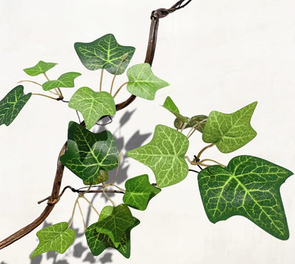 Artificial Rattan Tree Vines with Creeper Leaves Climbing Ivy Branches Grapevines UV Resistant Greenery Garland for Home Garden Landscape wall Hanging Climber Habitat Decor 43” (Green - Pack 4)