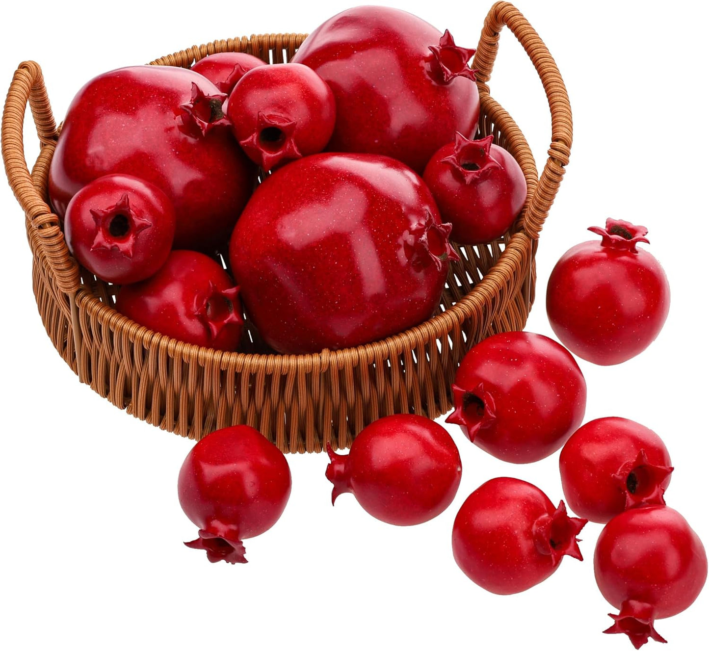15 PCS Artificial Pomegranate Decoration Fake Fruit Model Realistic Lifelike Vegetable Display for New Year Garden Restaurant